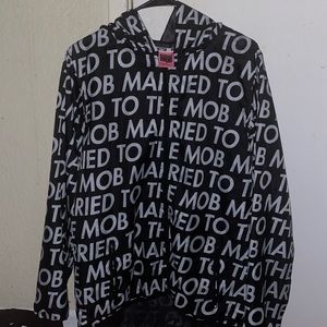 Married to the mob logo-printed windbreaker